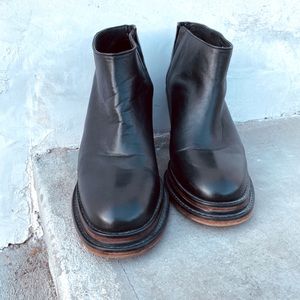 Rachel Comey Black w/Brown Trim Ankle Boots